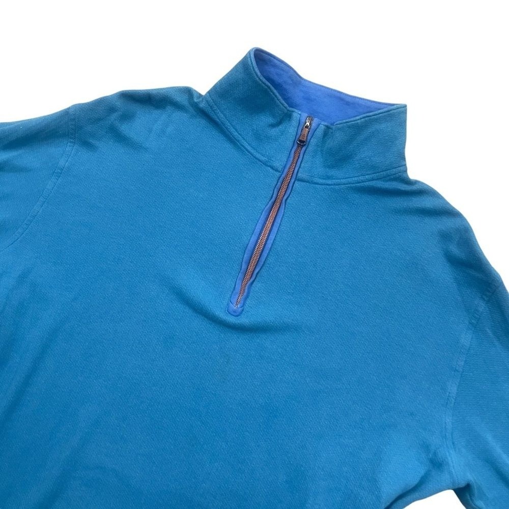 Robert Graham Medium Womens Blue 1/4 Zip Jersey 100% Cotton